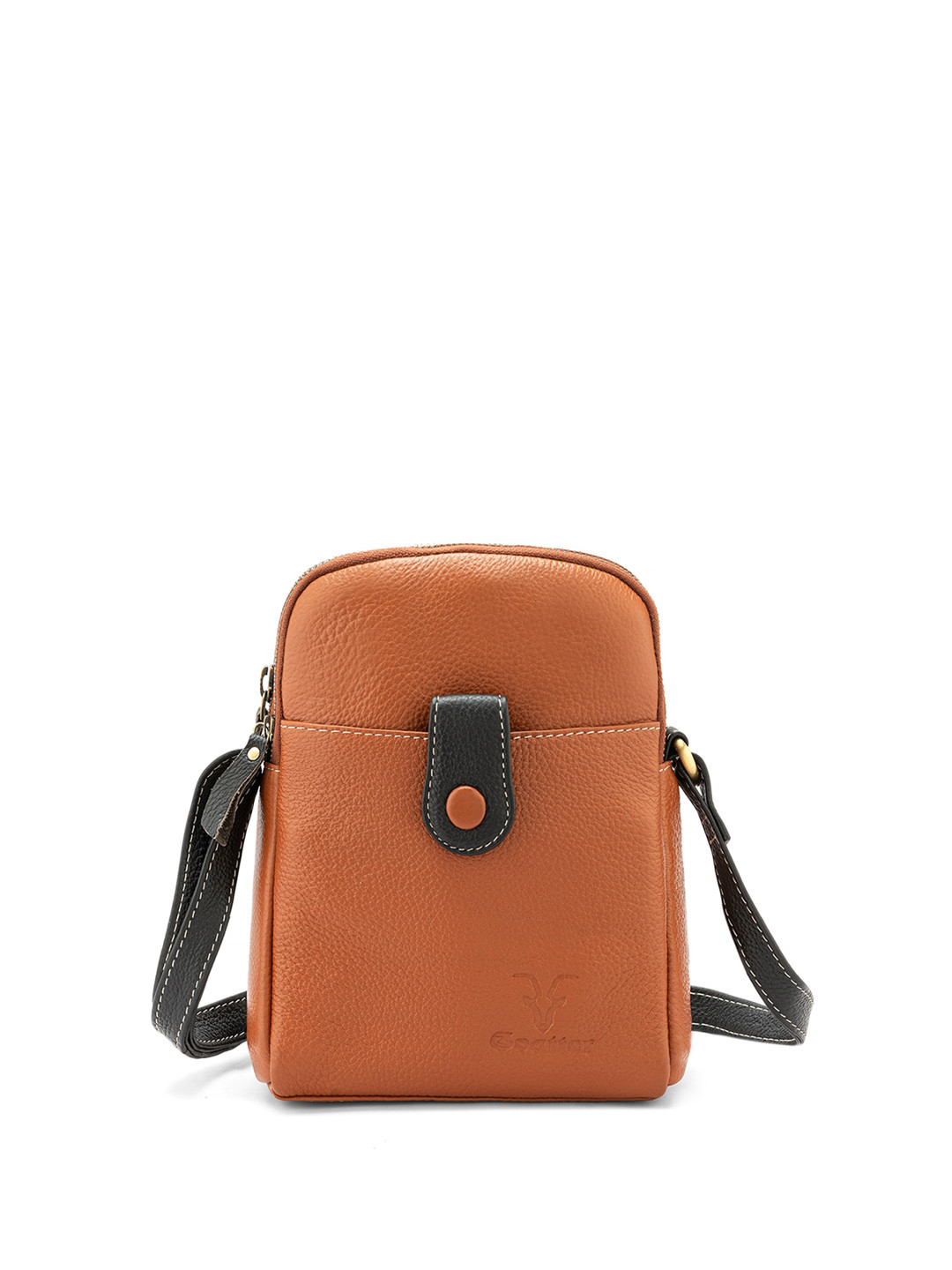 Goatter Leather Structured Cross-Body Sling Bag