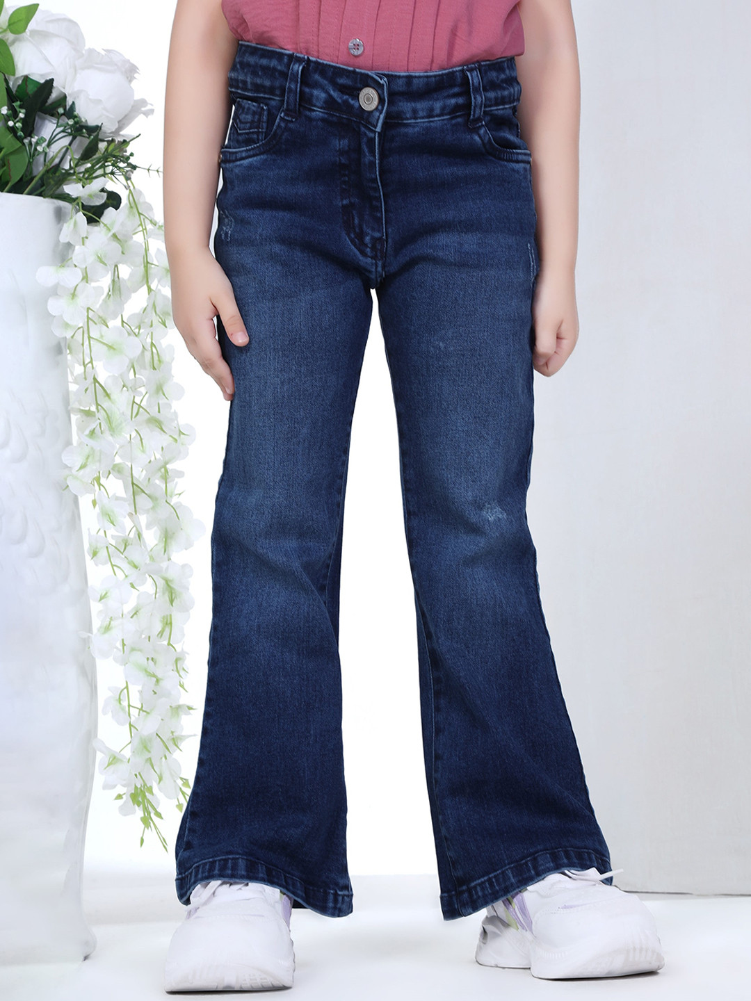 Peppermint Girls Smart Slim Fit Light Fade Clean Look Jeans
