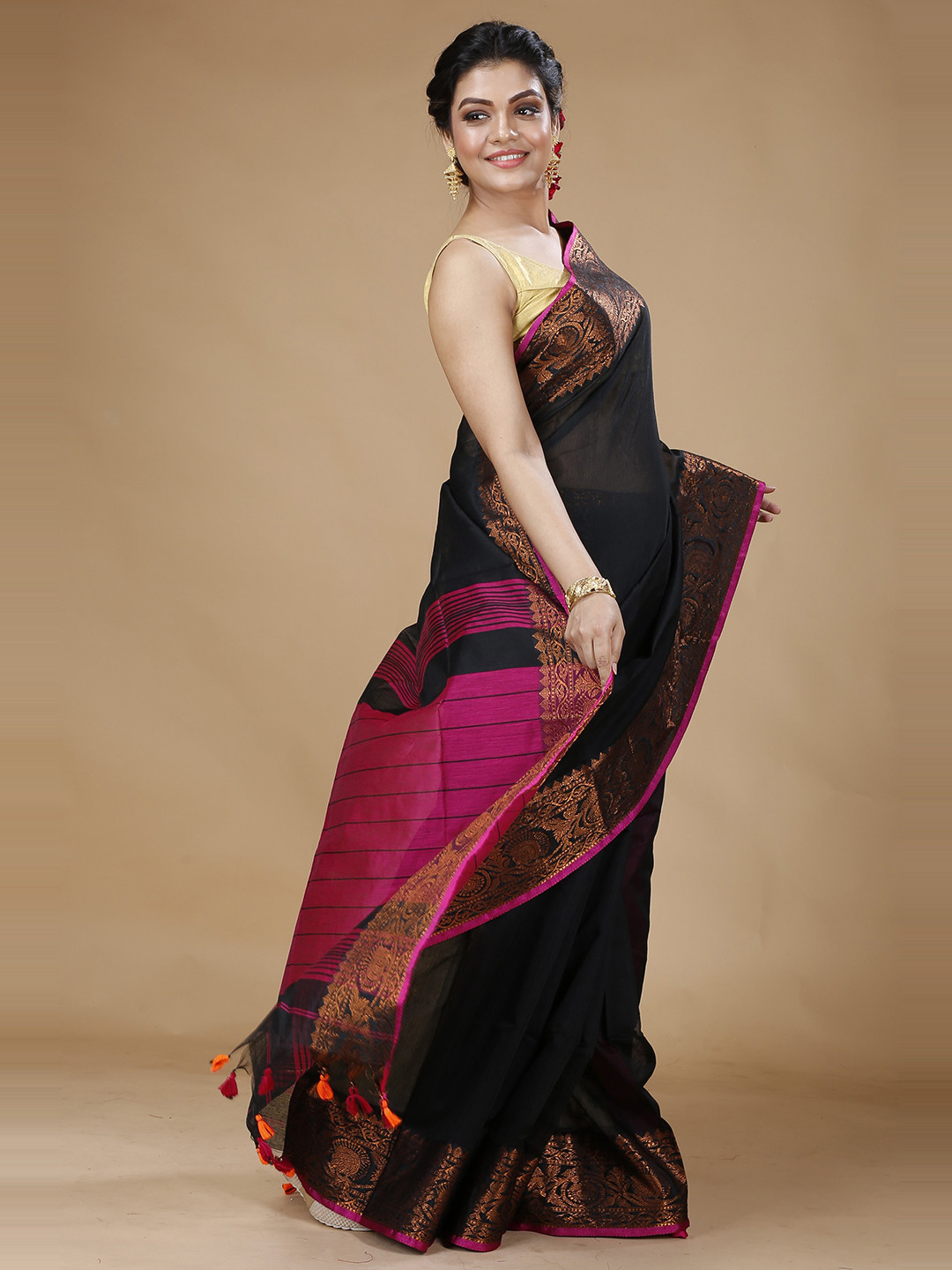 SLAGHA Zari Silk Cotton Saree