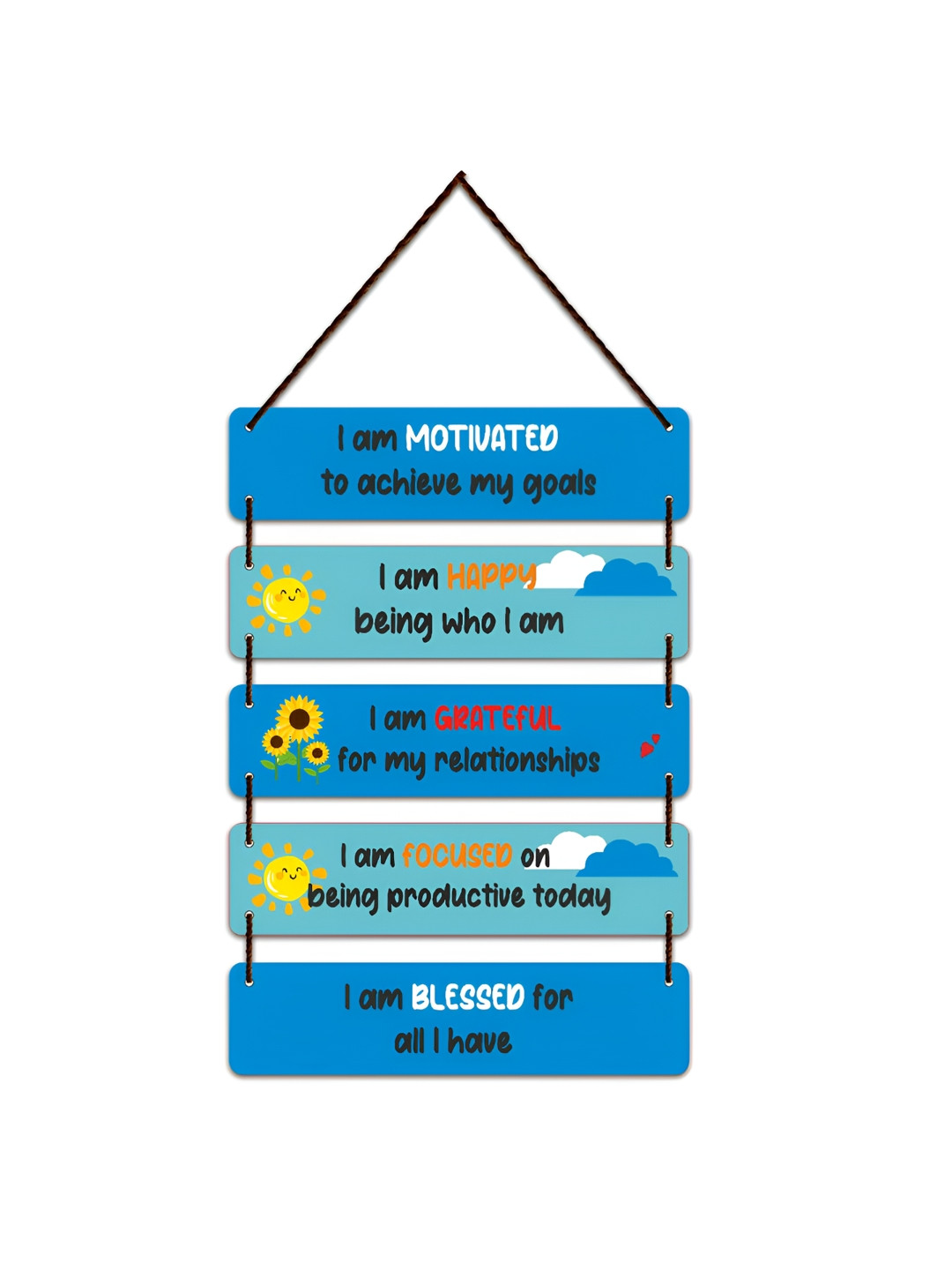 Home Delight Motivated Wood Matte Hanging Hall Wall Hangings-11.8In