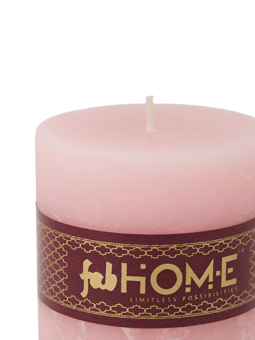 Fabindia Scented 1 Wick Rose Solid Geometric Regular Pillar Candles