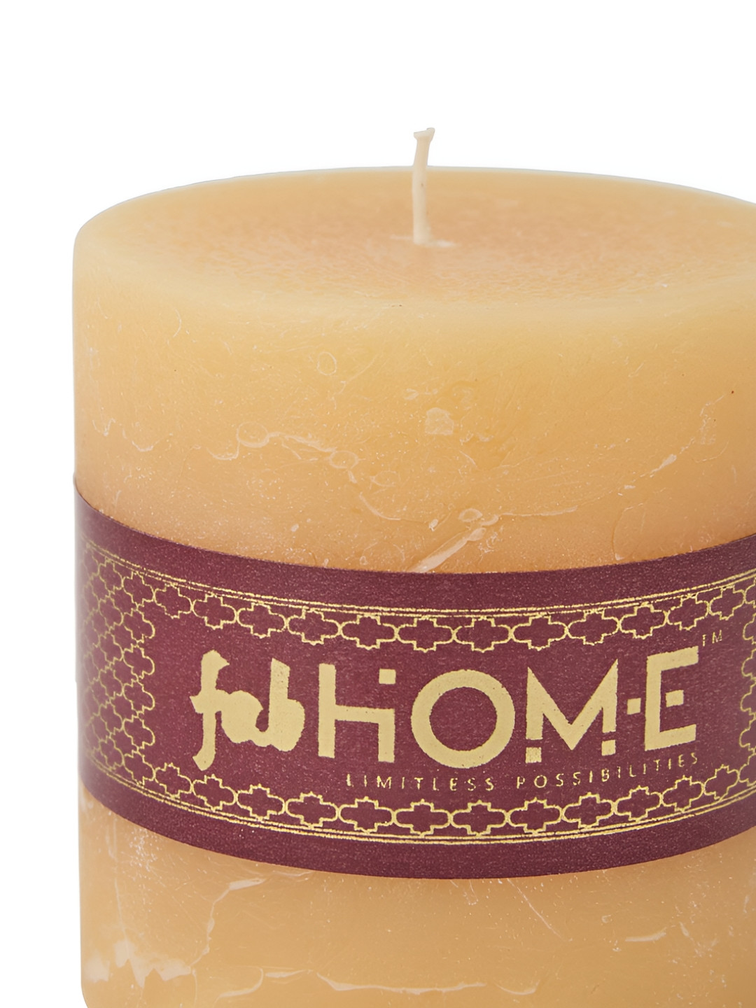 Fabindia Scented 1 Wick Cinnamon Solid Geometric Regular Pillar Candles