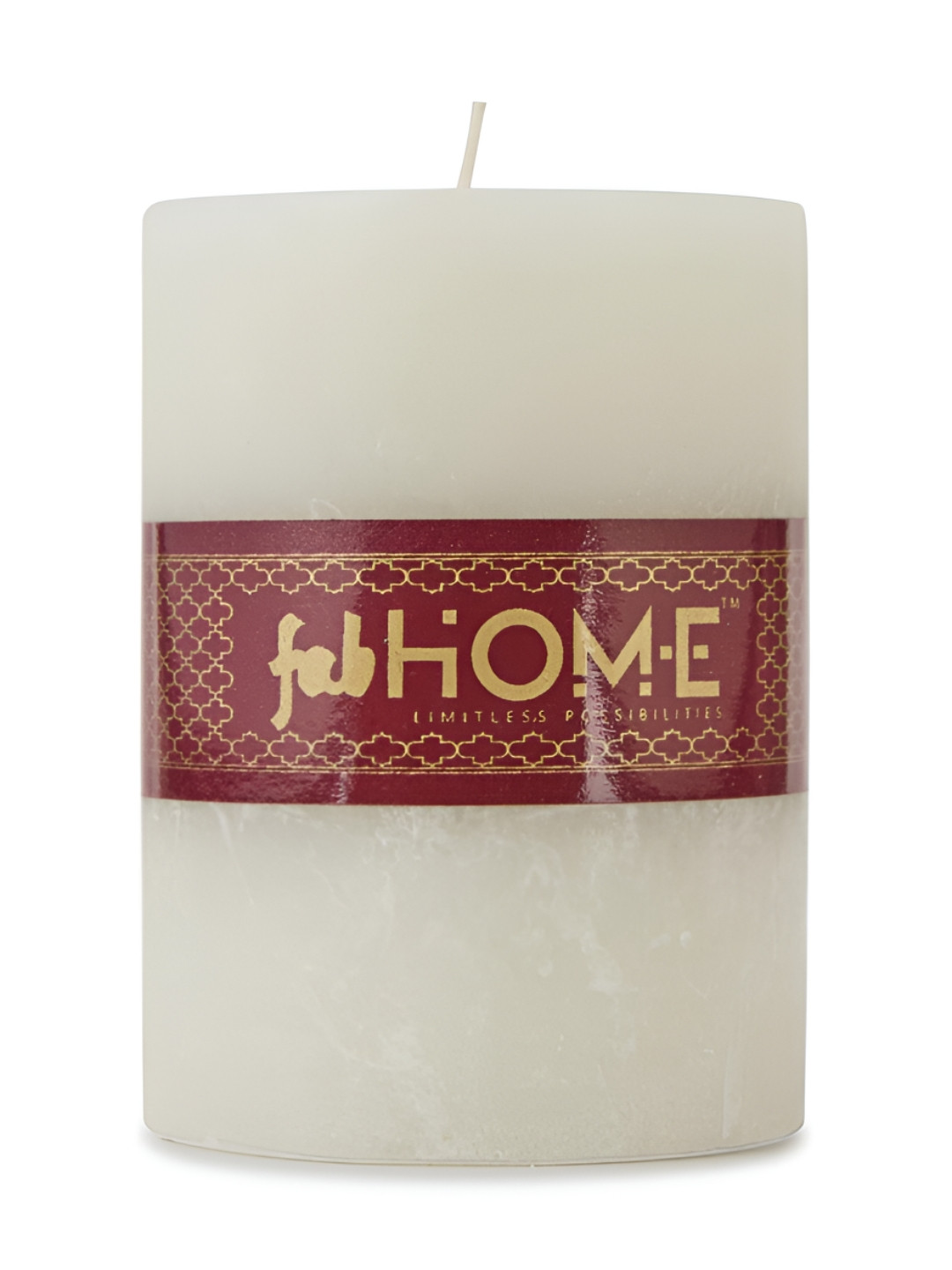 Fabindia Scented 1 Wick Mogra Solid Geometric Regular Pillar Candles