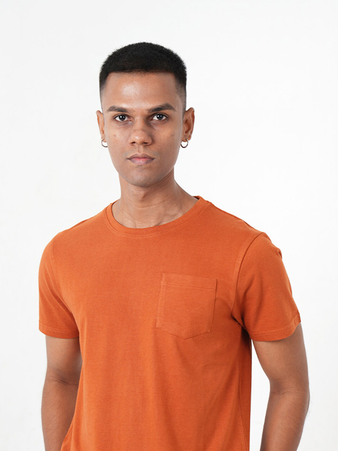 MONKSTORY Round Neck Bamboo Cotton T-shirt