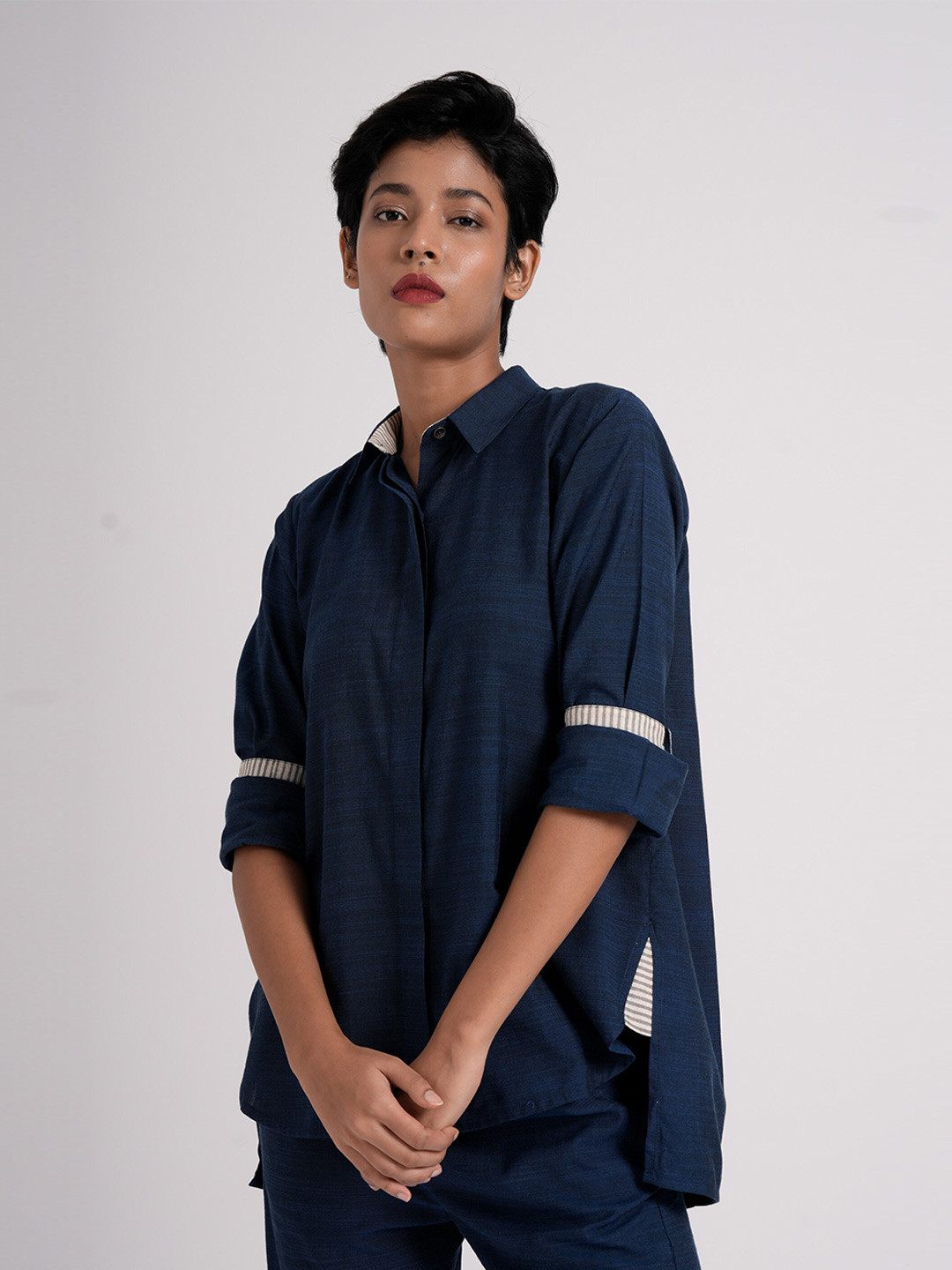 the kaatn trail Comfort Long Sleeves Spread Collar Cotton Opaque Casual Shirt