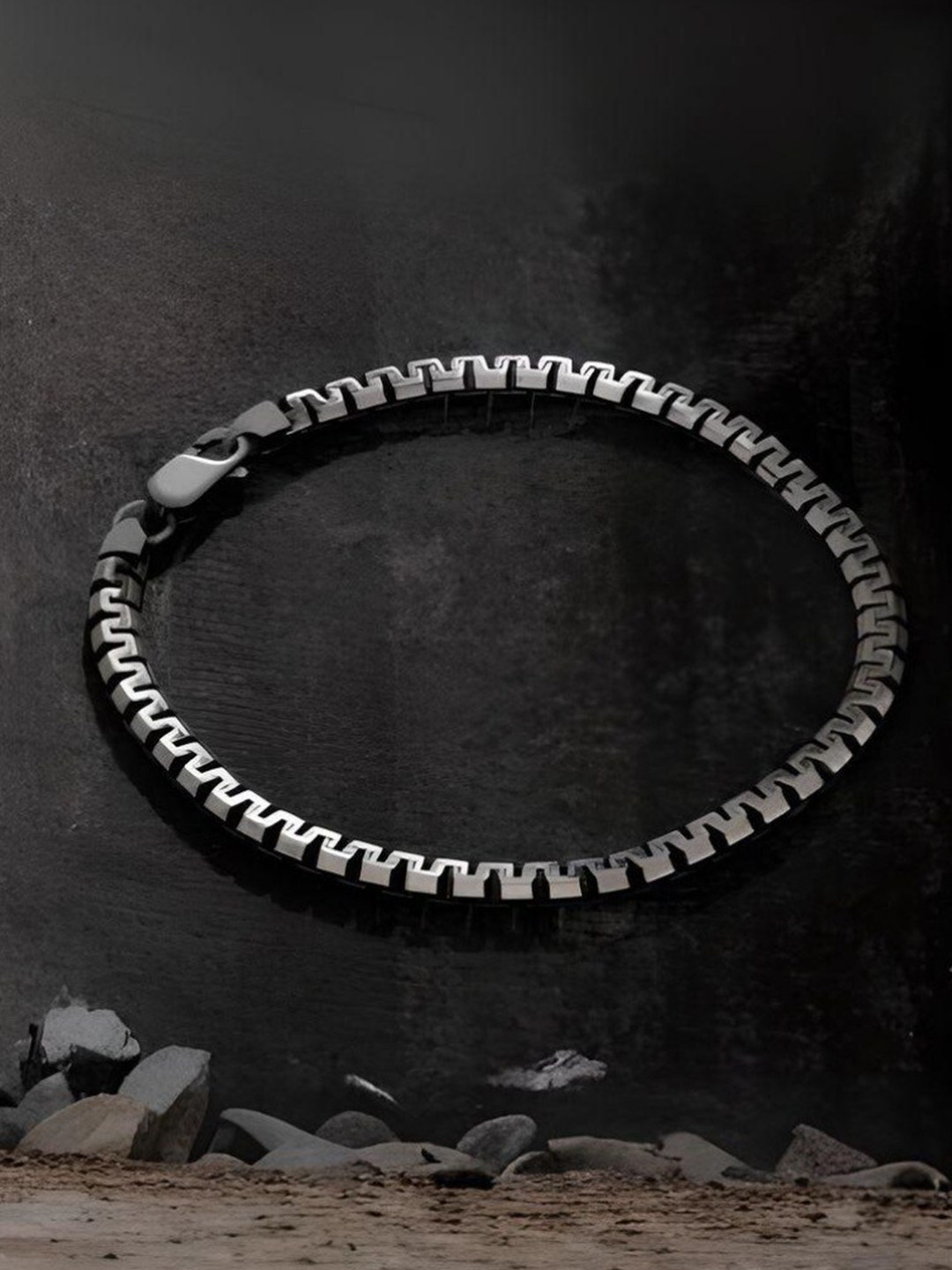 ORIONZ Men Sterling Silver Link Bracelet