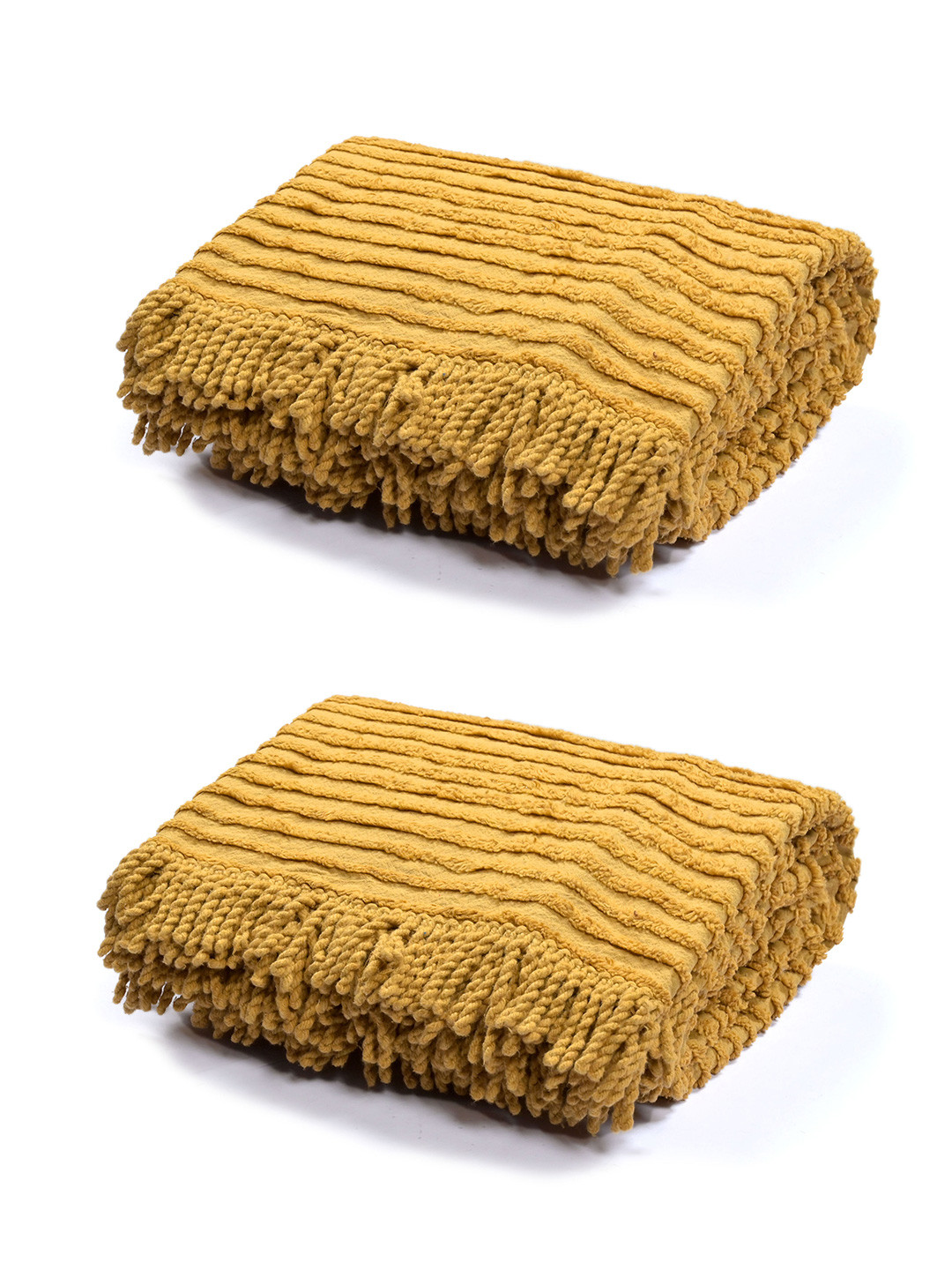 Saral Home Beige Textured Sofa Throws