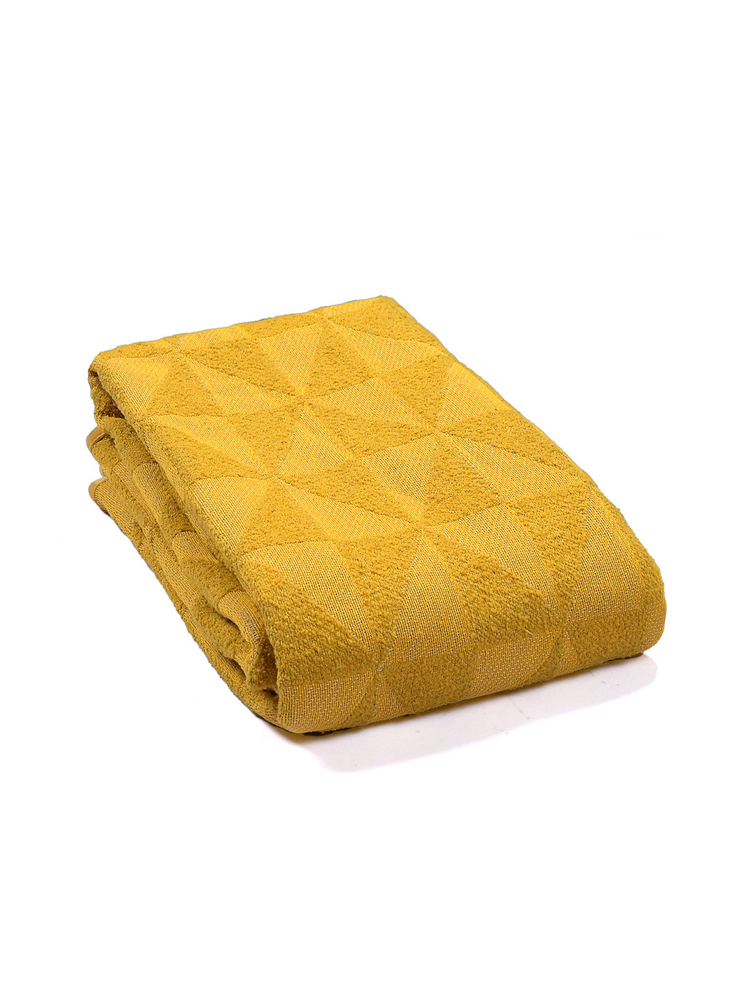 Saral Home Yellow Textured Sofa Throws