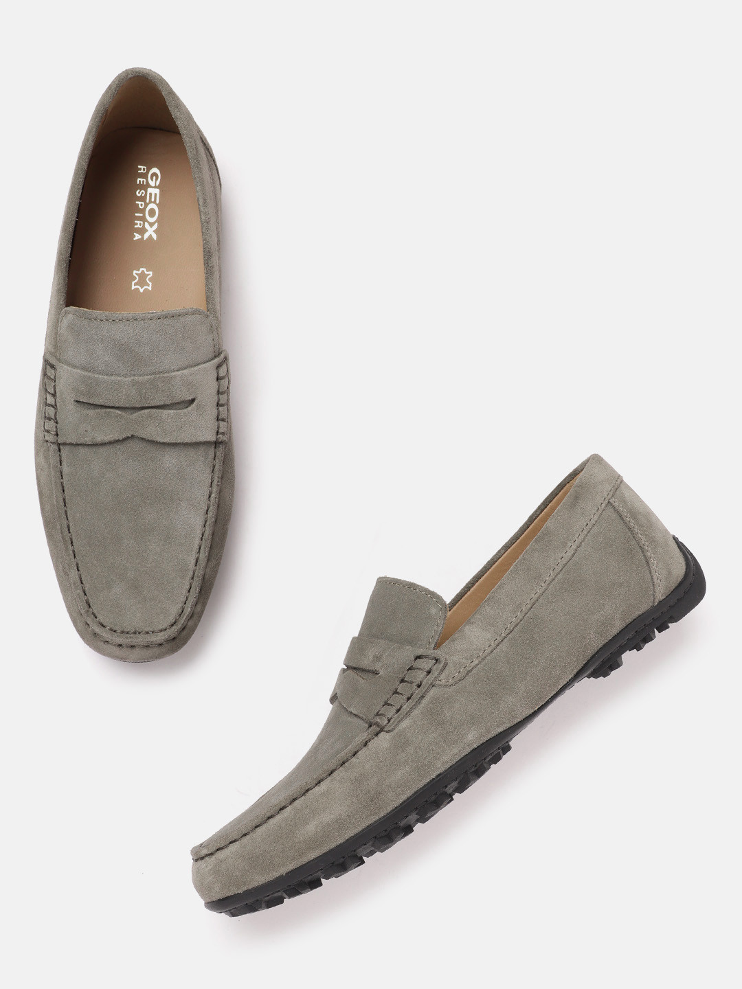 Geox Men Leather Penny Loafers