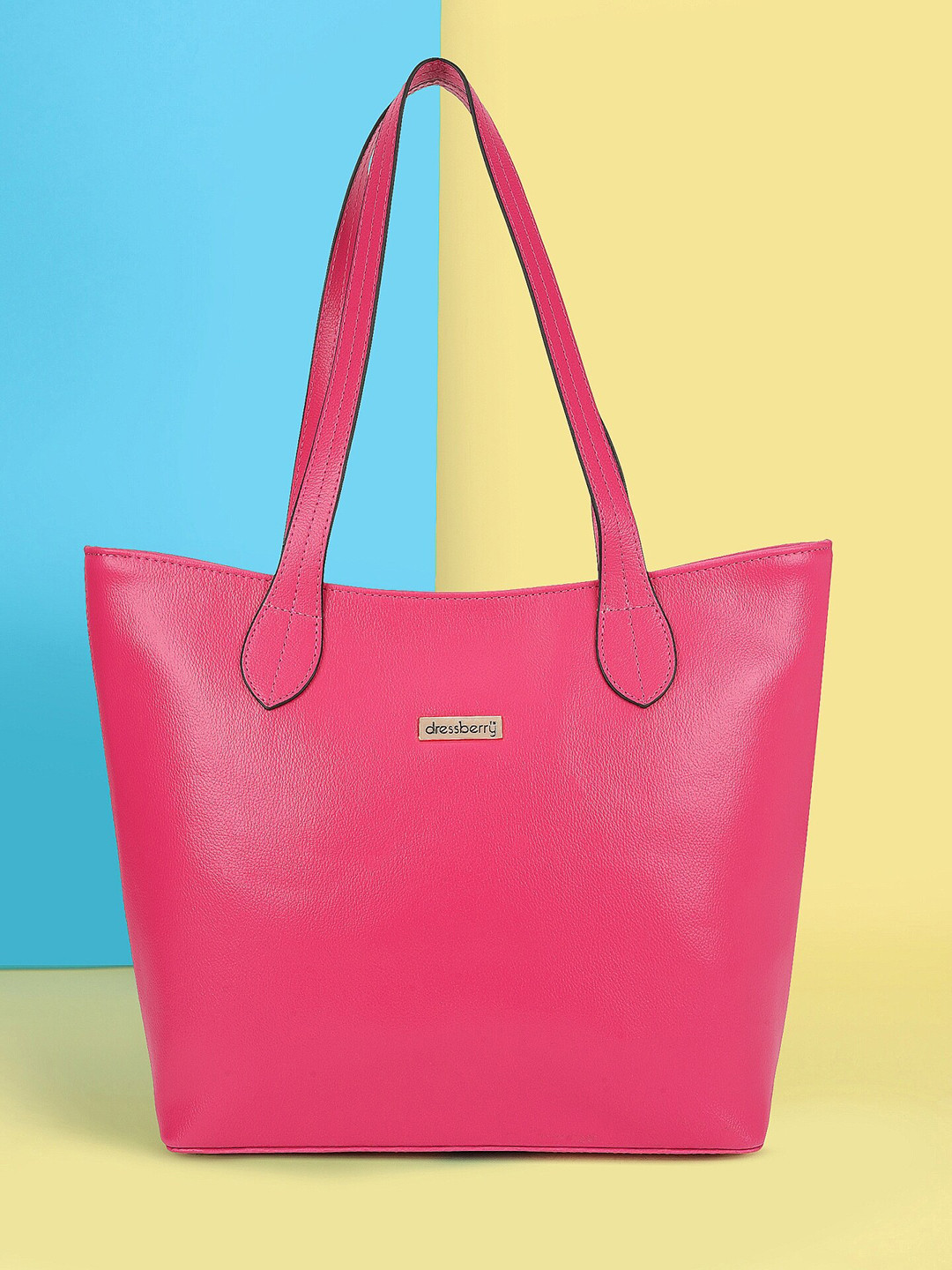 DressBerry Fuchsia Oversized Shopper Tote Bag