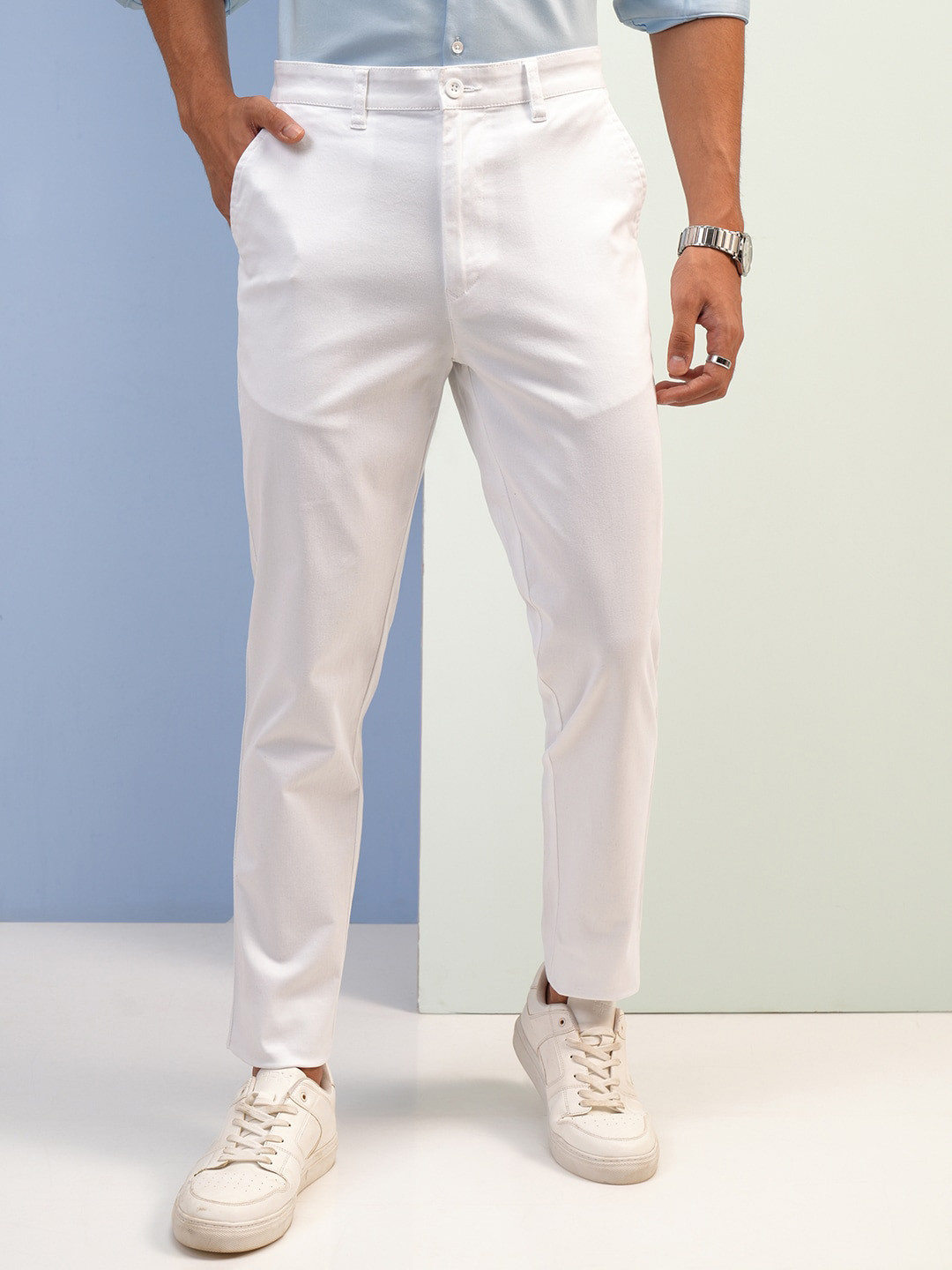 HIGHLANDER Men Soft Feel Twill Chino Trousers