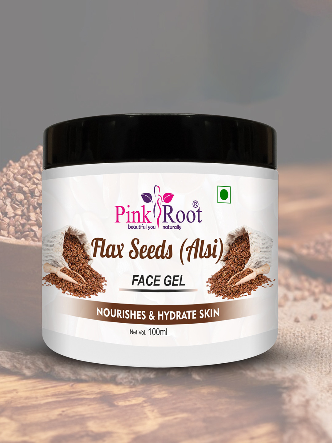 Pink Root Flax Seeds (Alsi) Face Gel With Flax Seeds Oil - 100g