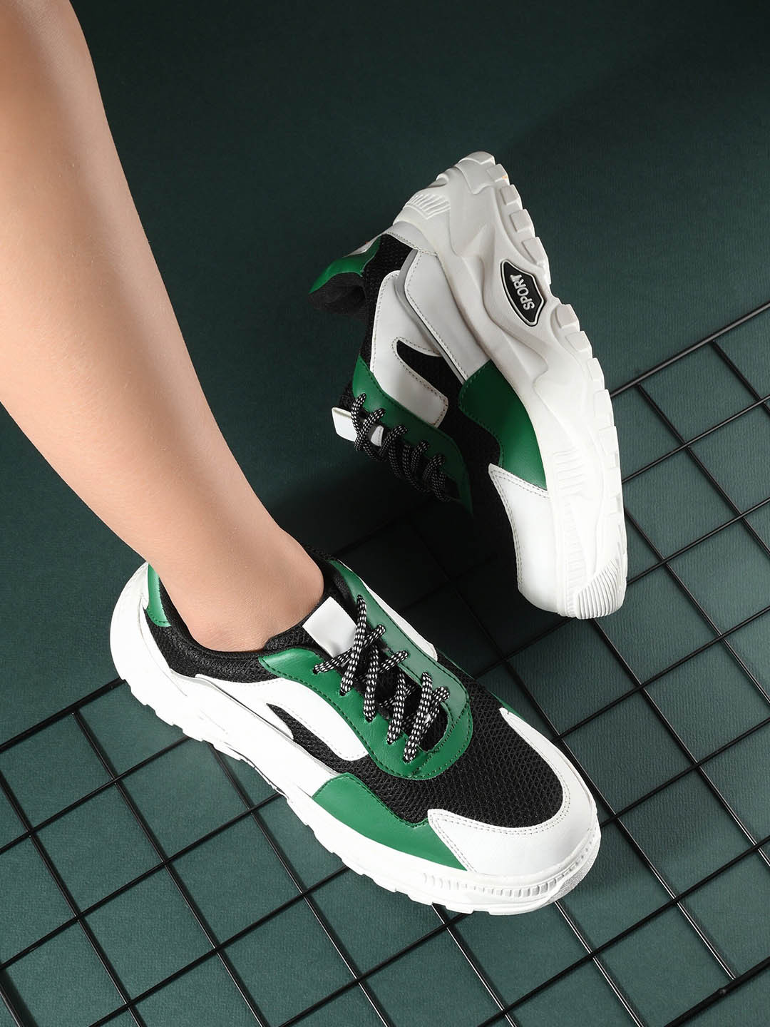 Layasa Women Textured Lace-Up Walking Shoes