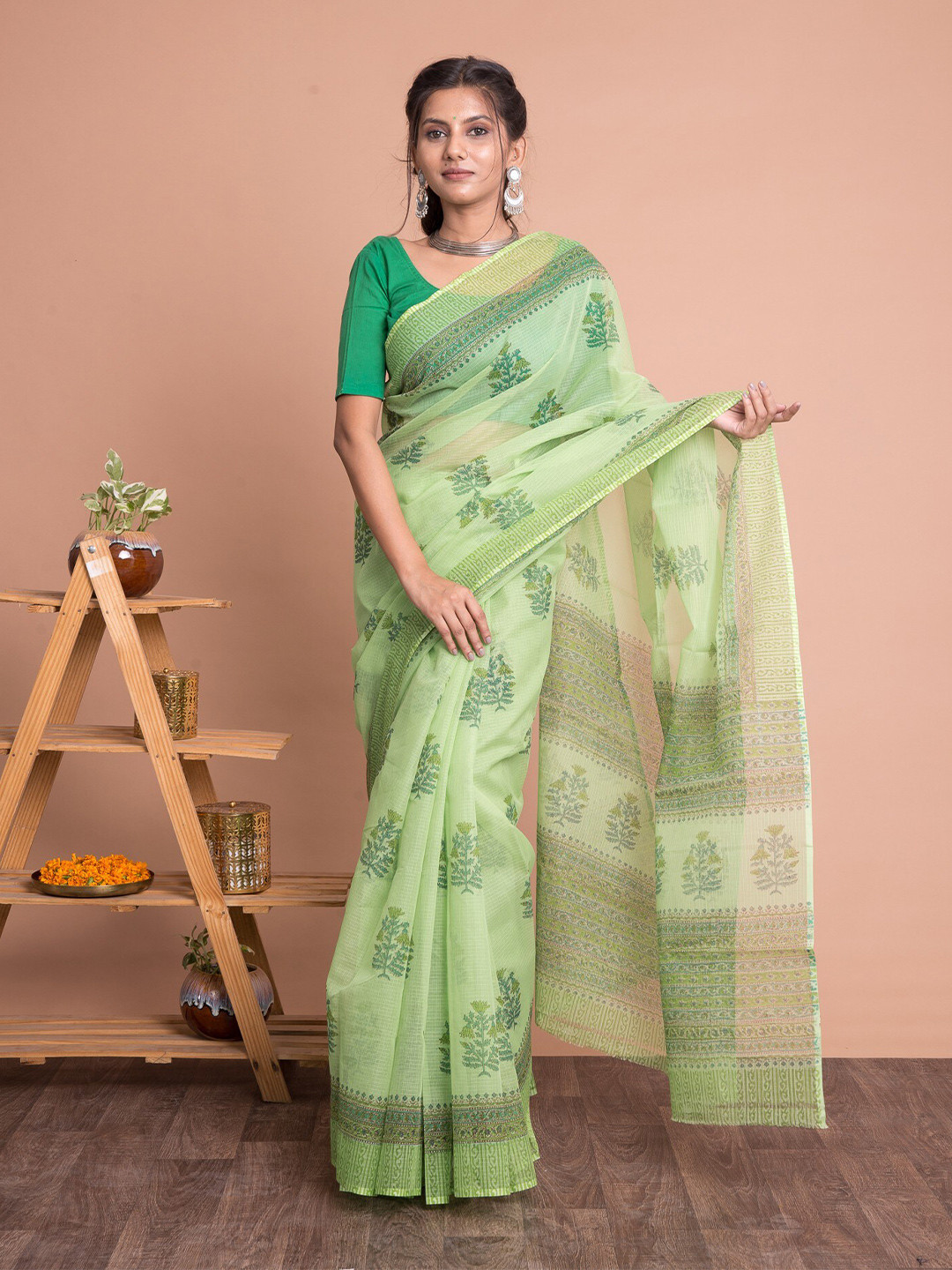 Kishori Sarees Floral Printed Pure Cotton Kota Saree