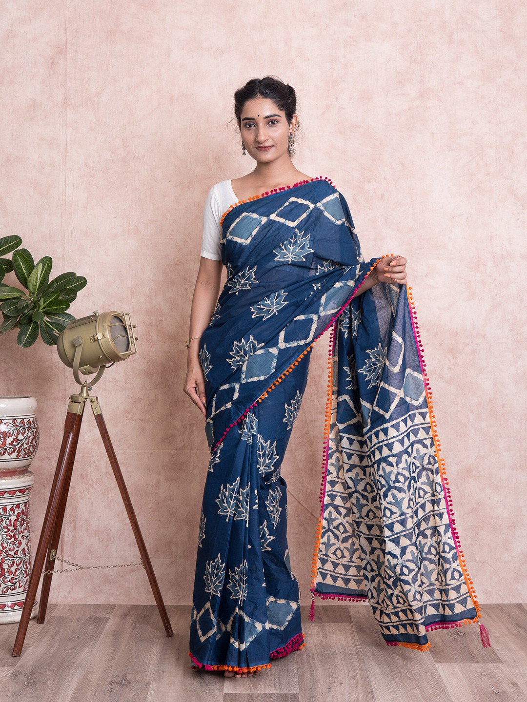 Kishori Sarees Dabu Pure Cotton Saree