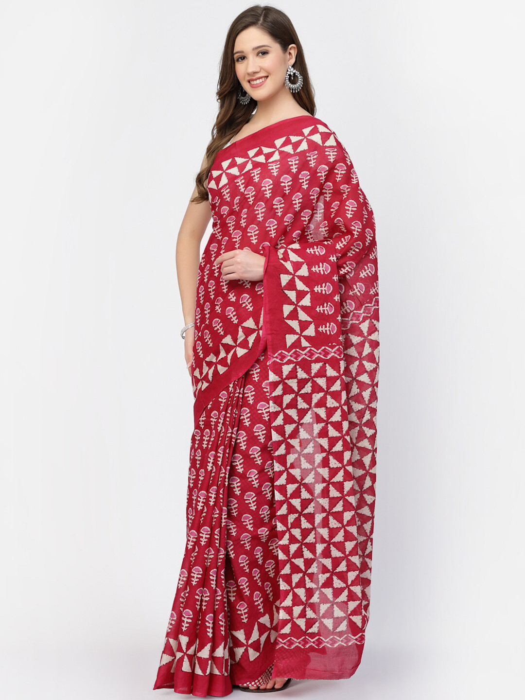 Kishori Sarees Dabu Pure Cotton Saree