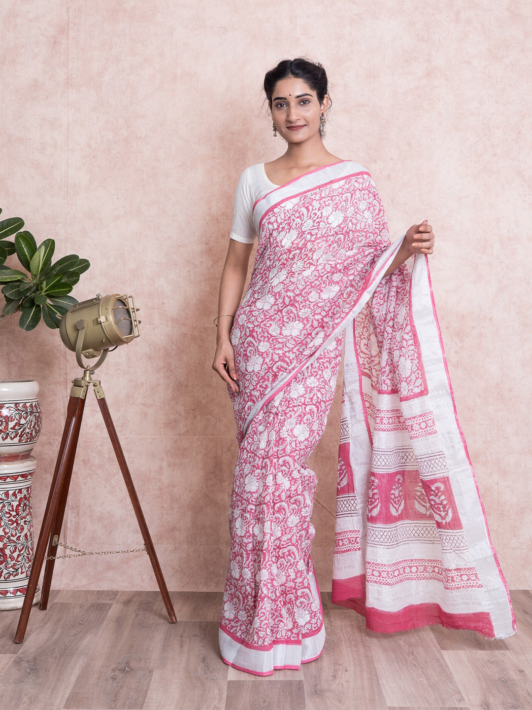 Kishori Sarees Kalamkari Line Saree