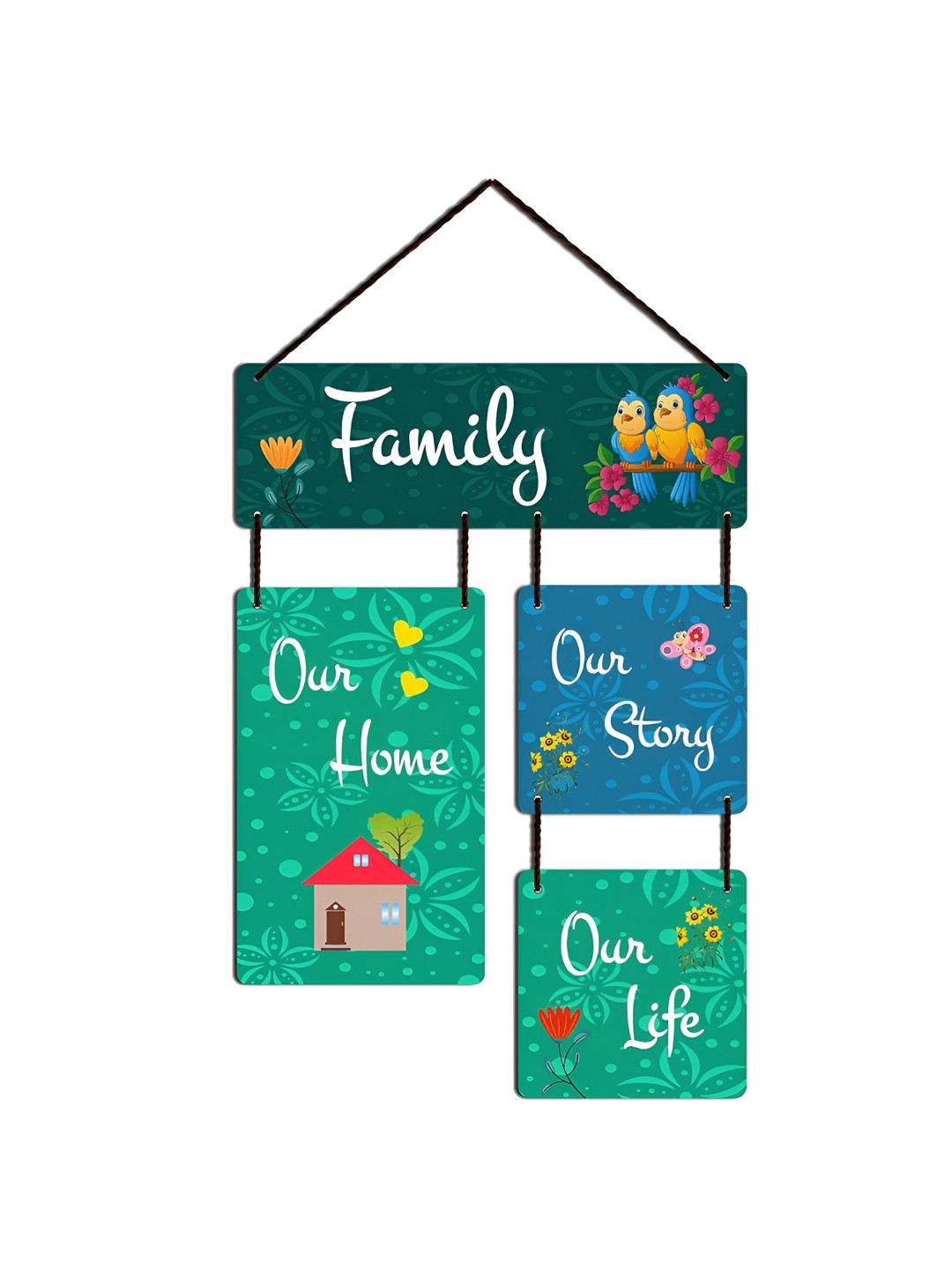 Home Delight Exuberant & Luxury Decor Wood Floral Glossy Hanging Hall Wall Hangings-24.8In