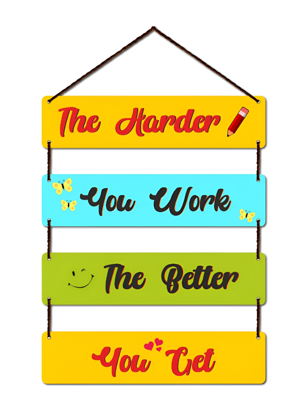 Home Delight The Harder Wood Matte Hanging Hall Wall Hangings-24.8In