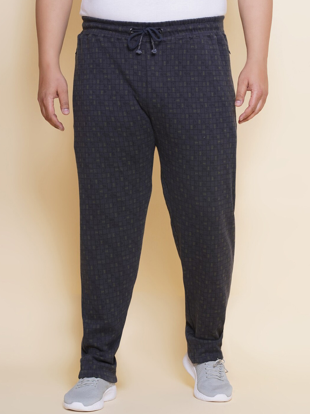 John Pride Men Plus Size Printed Pure Cotton Track Pant