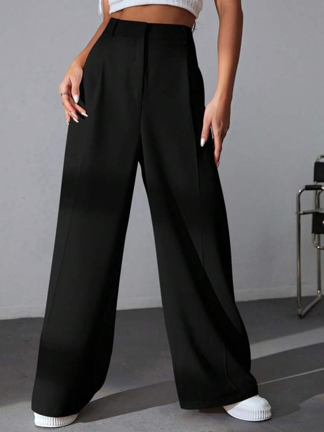 Next One Women High-Rise Pleated Korean Trousers