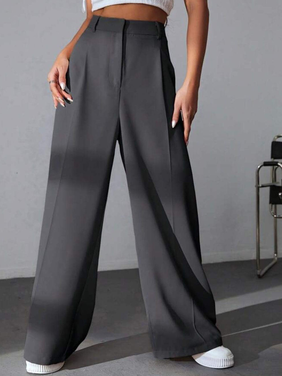 BROADSTAR Women Pleated Korean Pants