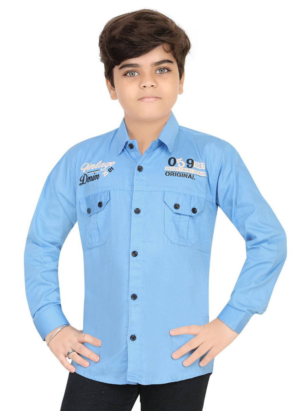 BAESD Boys Modern Opaque Casual Shirt