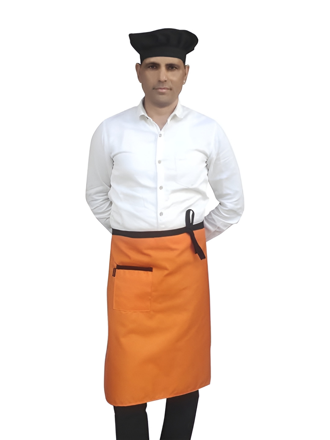 SWITCHON Tan Brown & Black Water Resistance Waist Apron With Cap