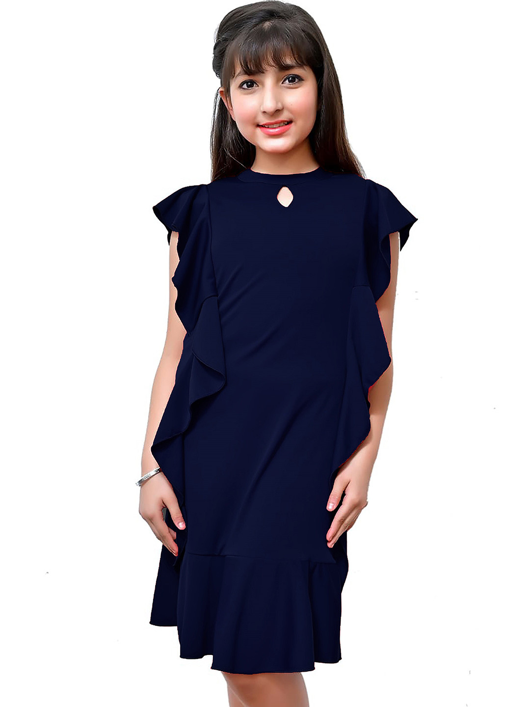 FELLAMO Girls Flutter Sleeve Sheath Dress