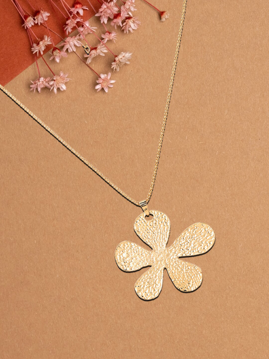 Adwitiya Collection Copper Gold-Plated Minimal Chain