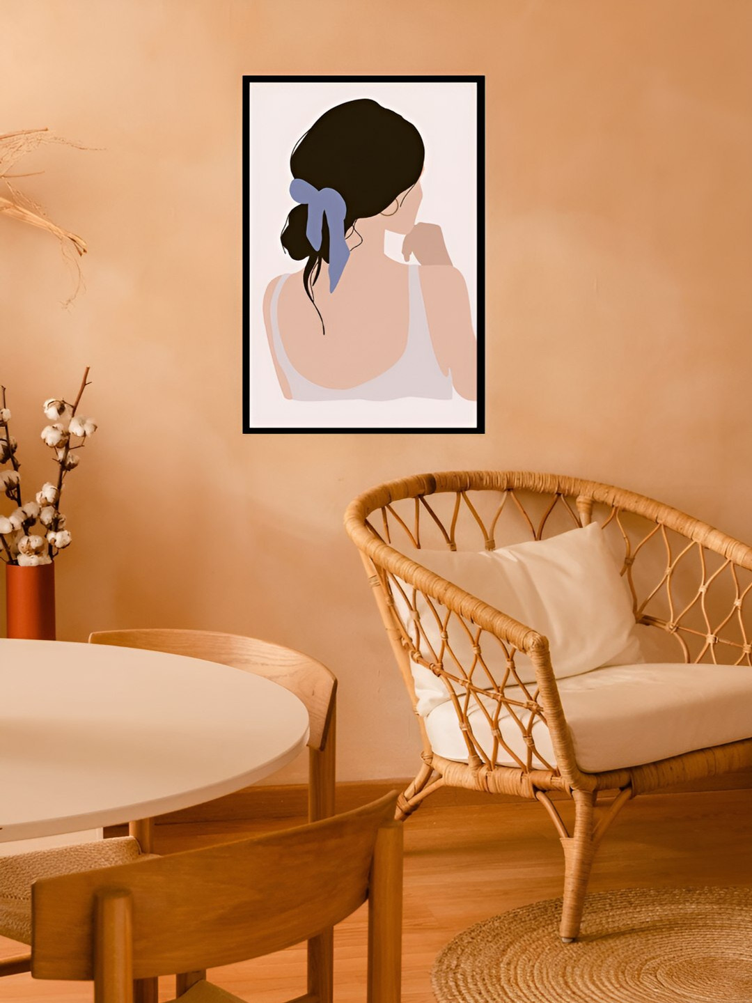 AbhiKalpya Art Studio-Get a vibe Beige & Black Wooden Wall Painting