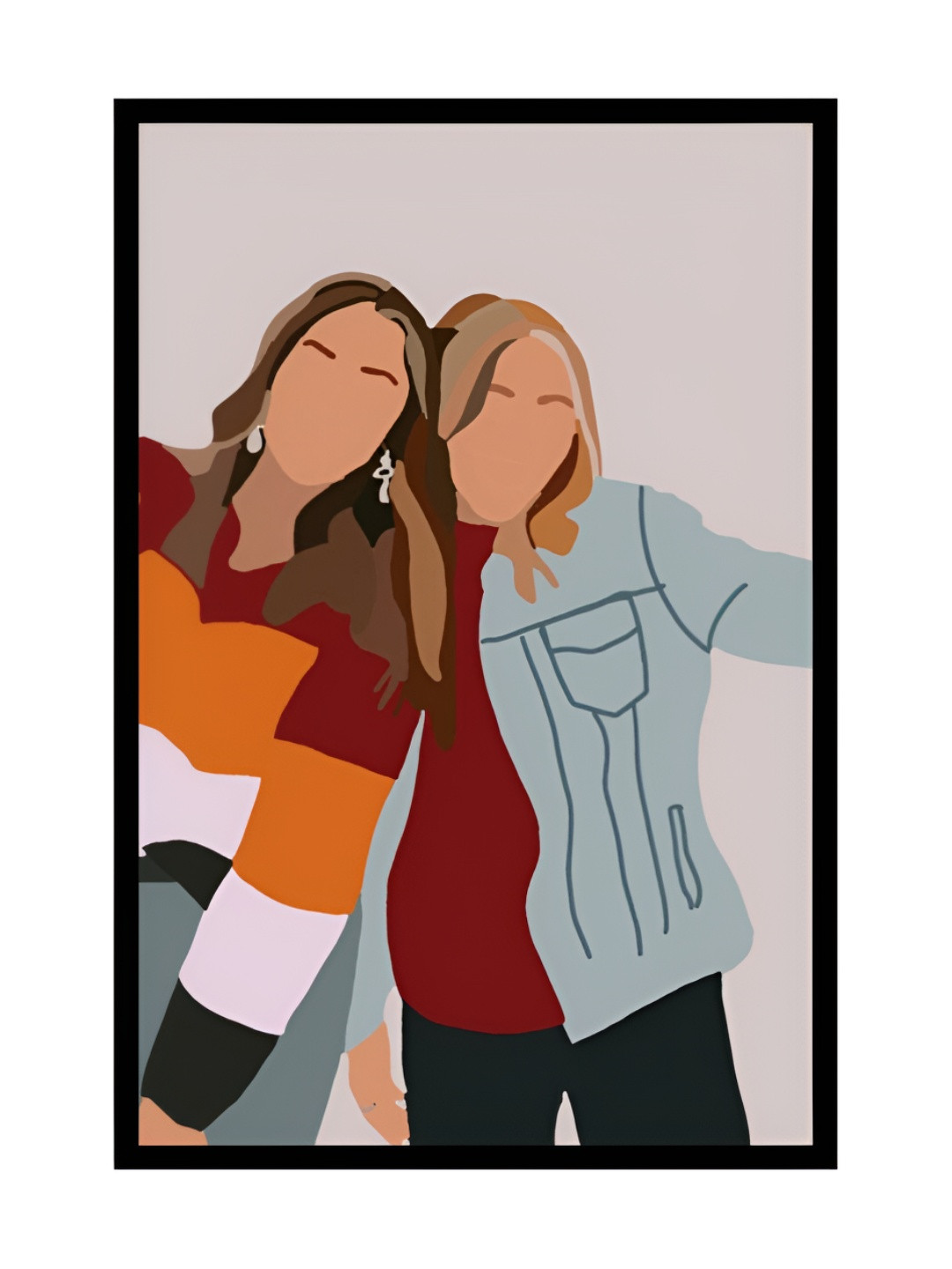 AbhiKalpya Art Studio-Get a vibe Selfie Love Wood Wall Paintings Wall Art -30.4 x 45.7 In