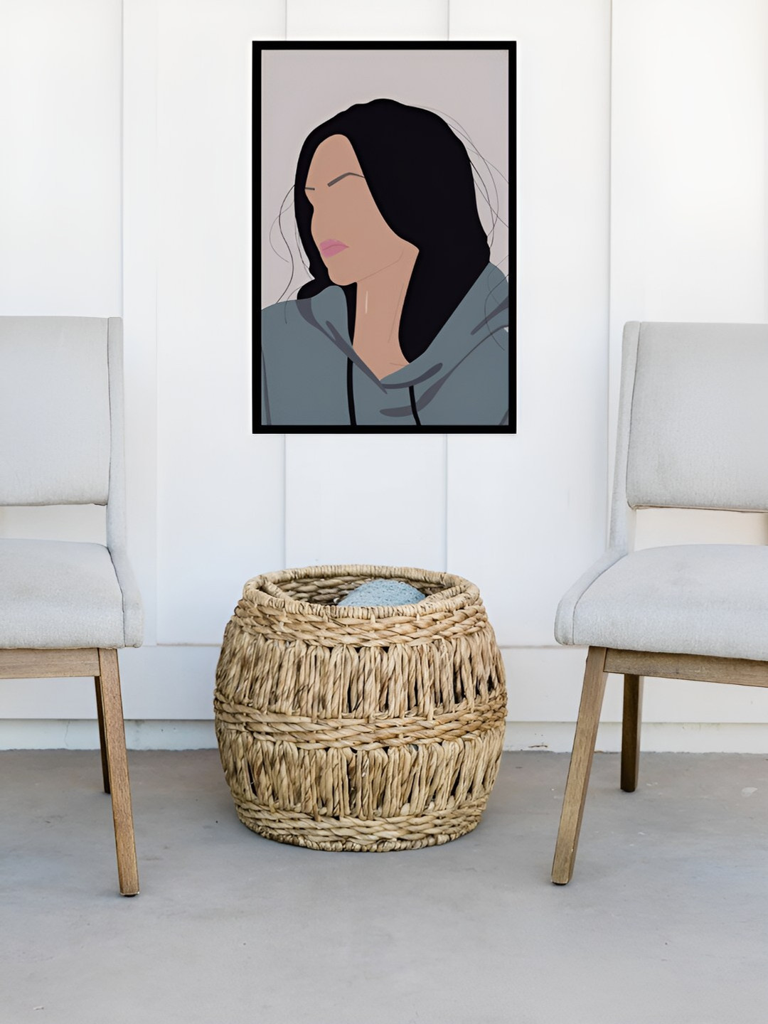 AbhiKalpya Art Studio-Get a vibe Wood Living Room Rectangle Paintings Wall Art -12 x 18In