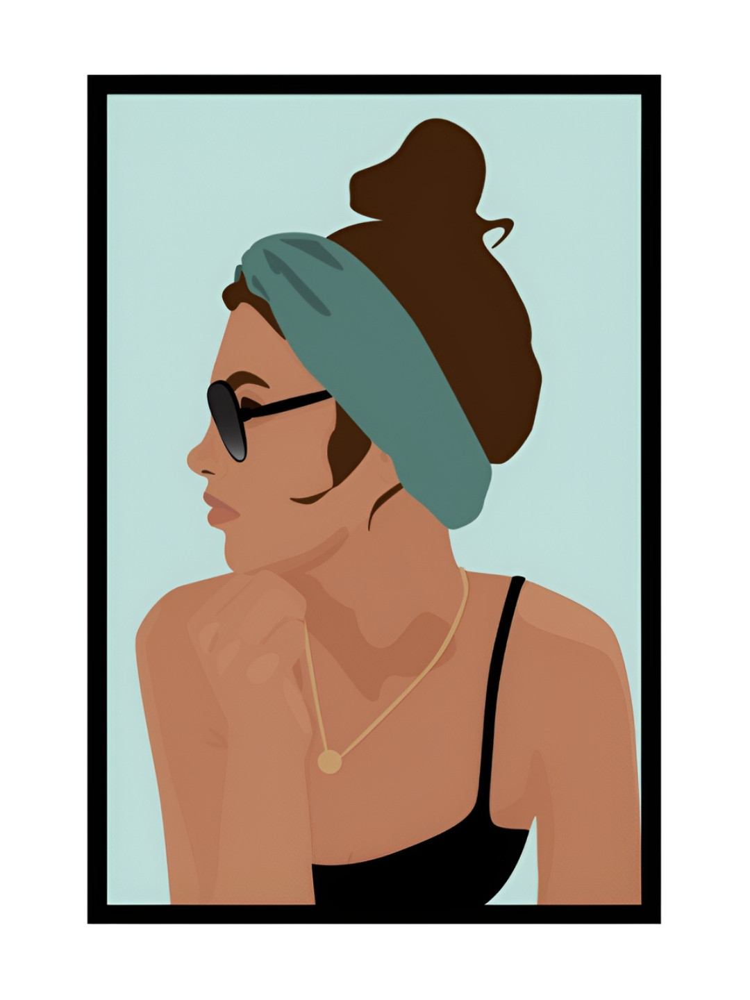 AbhiKalpya Art Studio-Get a vibe Sassy Shade Of Girl Wood Rectangle Paintings Wall Art