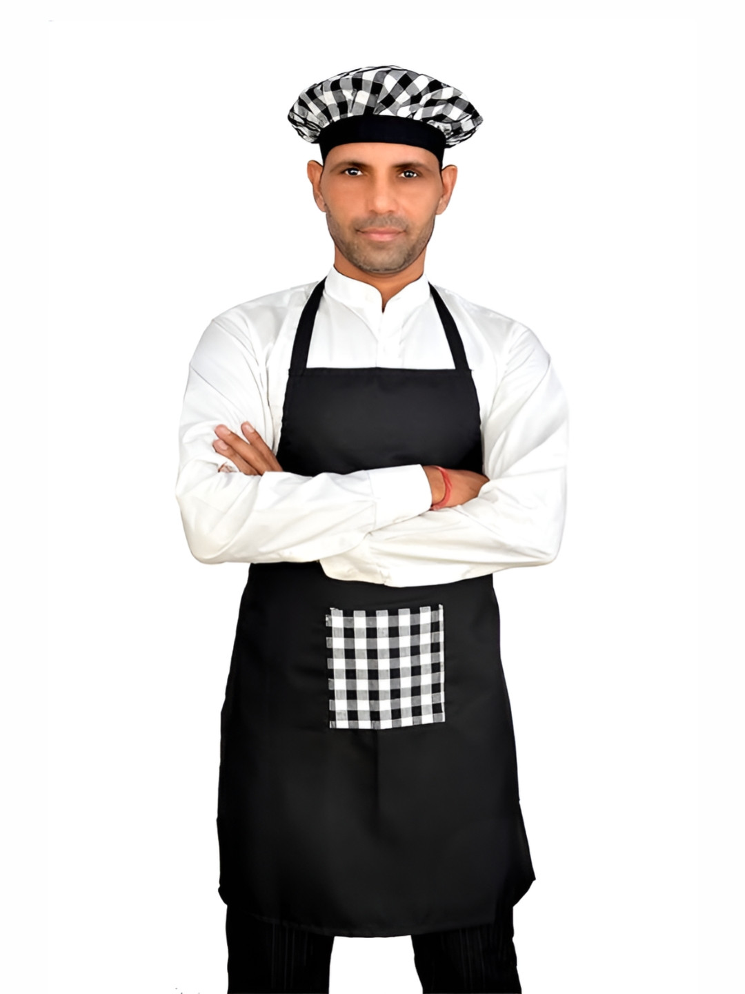 SWITCHON Black & White Water Resistance Apron With Cap