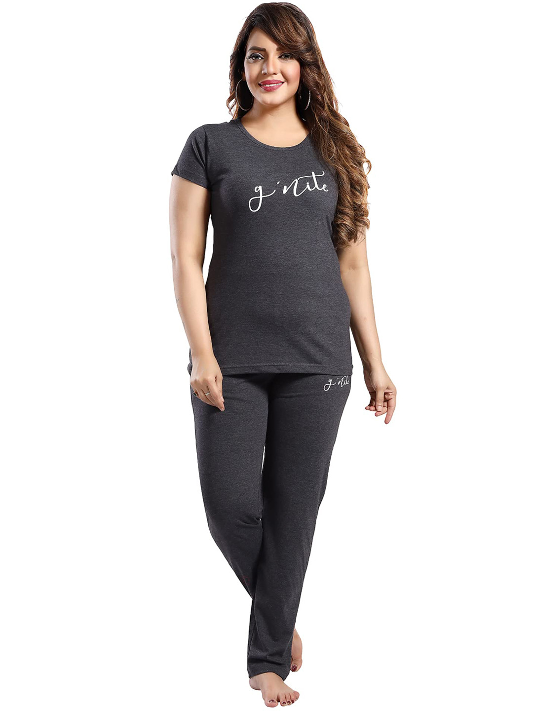 G4Girl Hosiery Printed Night Suit