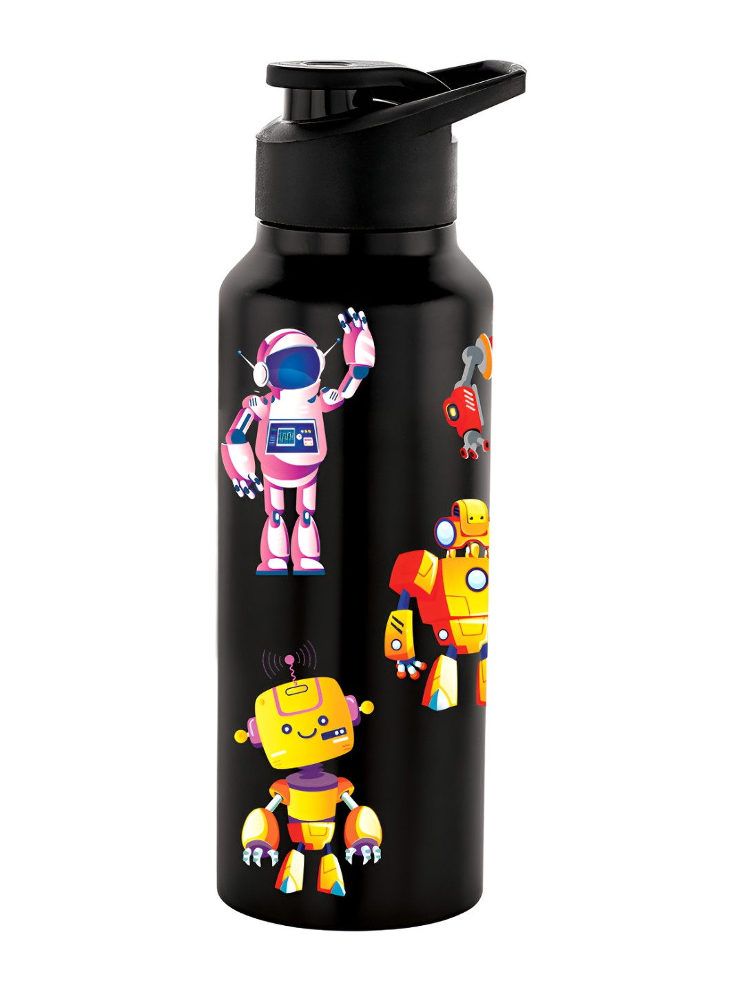 NIRLON Classic Flip Black Conversational Stainless Steel Spill Proof Sipper - 750ml