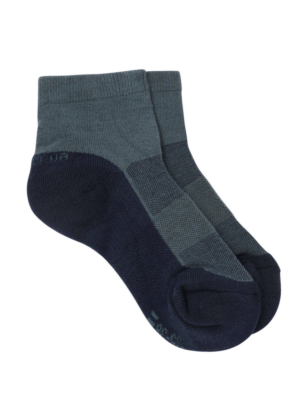 Decathlon QUECHUA - Unisex Blue Mid Ankle Cotton Hiking Socks - Pack Of 2