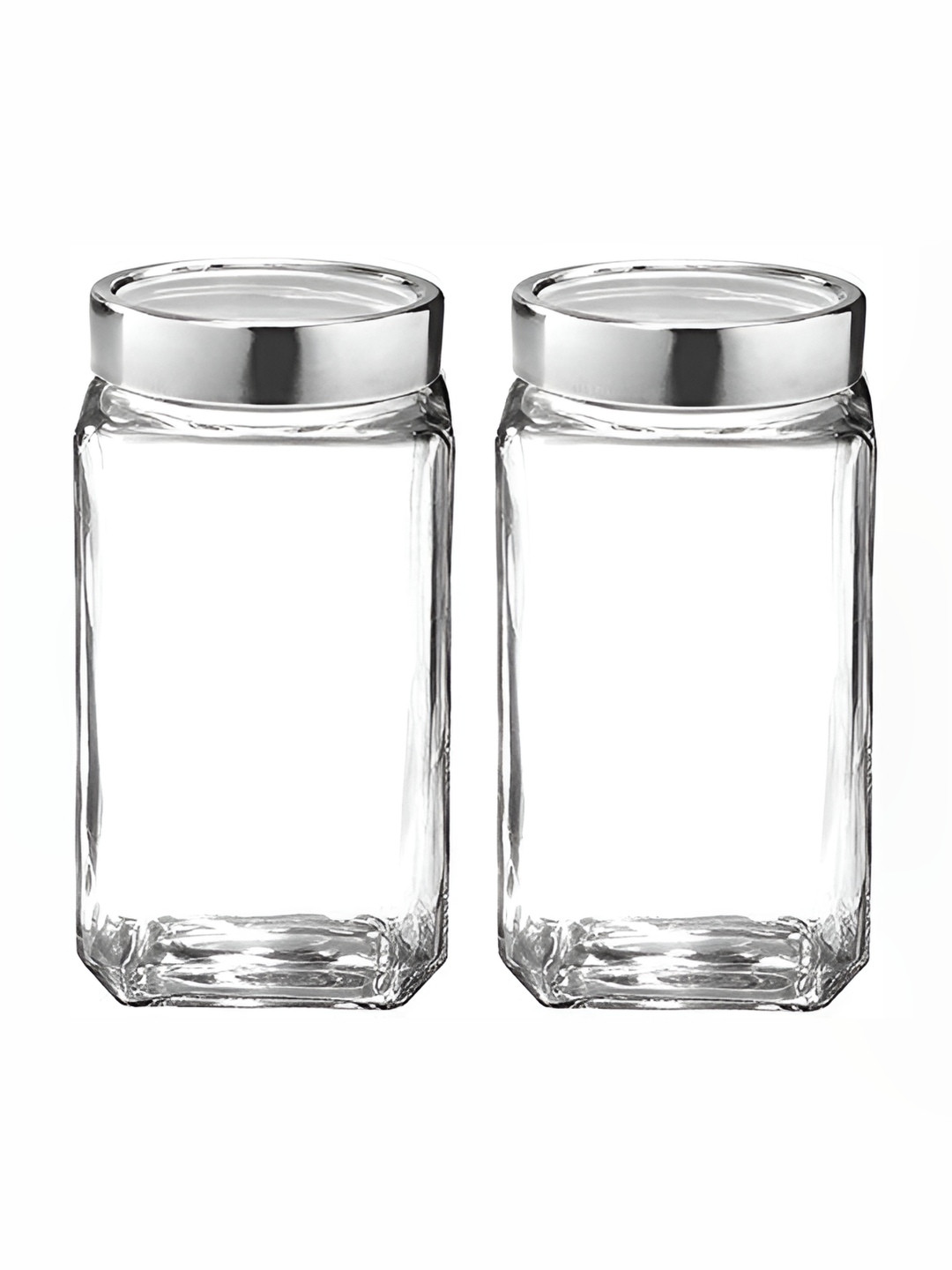 Coozico Transparent Glass Air Tight 2 Piece Screw Top Canister-1L