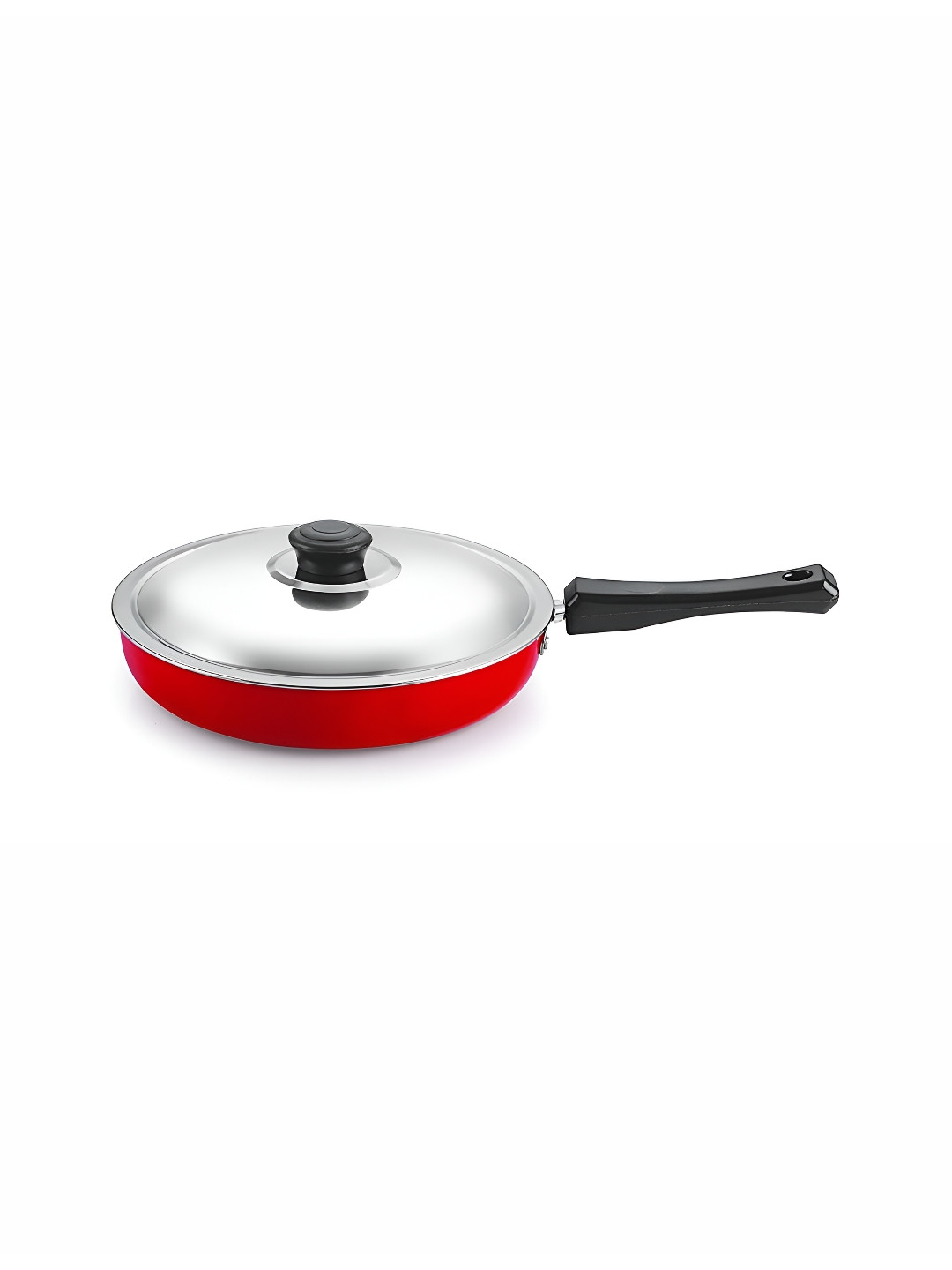 NIRLON Red Aluminium Dishwasher Safe Fry Pan