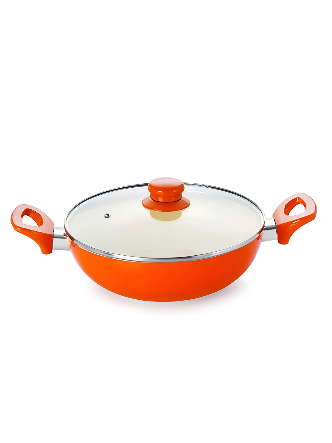 NIRLON Orange Aluminium Dishwasher Safe Kadhai