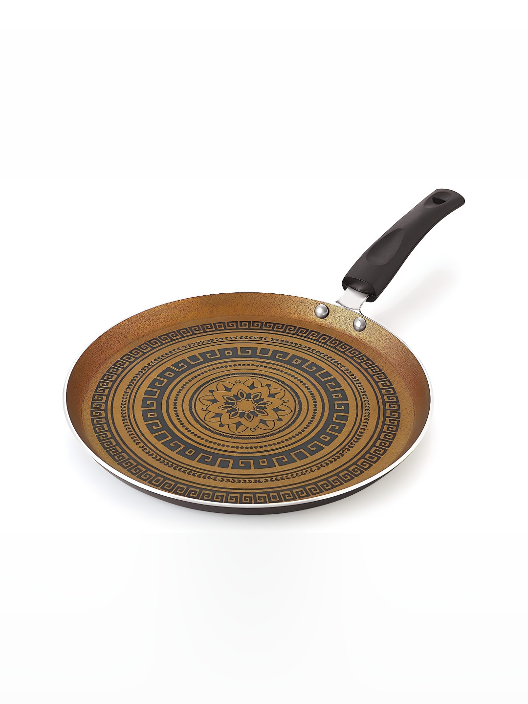 NIRLON Gold Toned & Black Aluminium Dishwasher Safe Dosa Tawa
