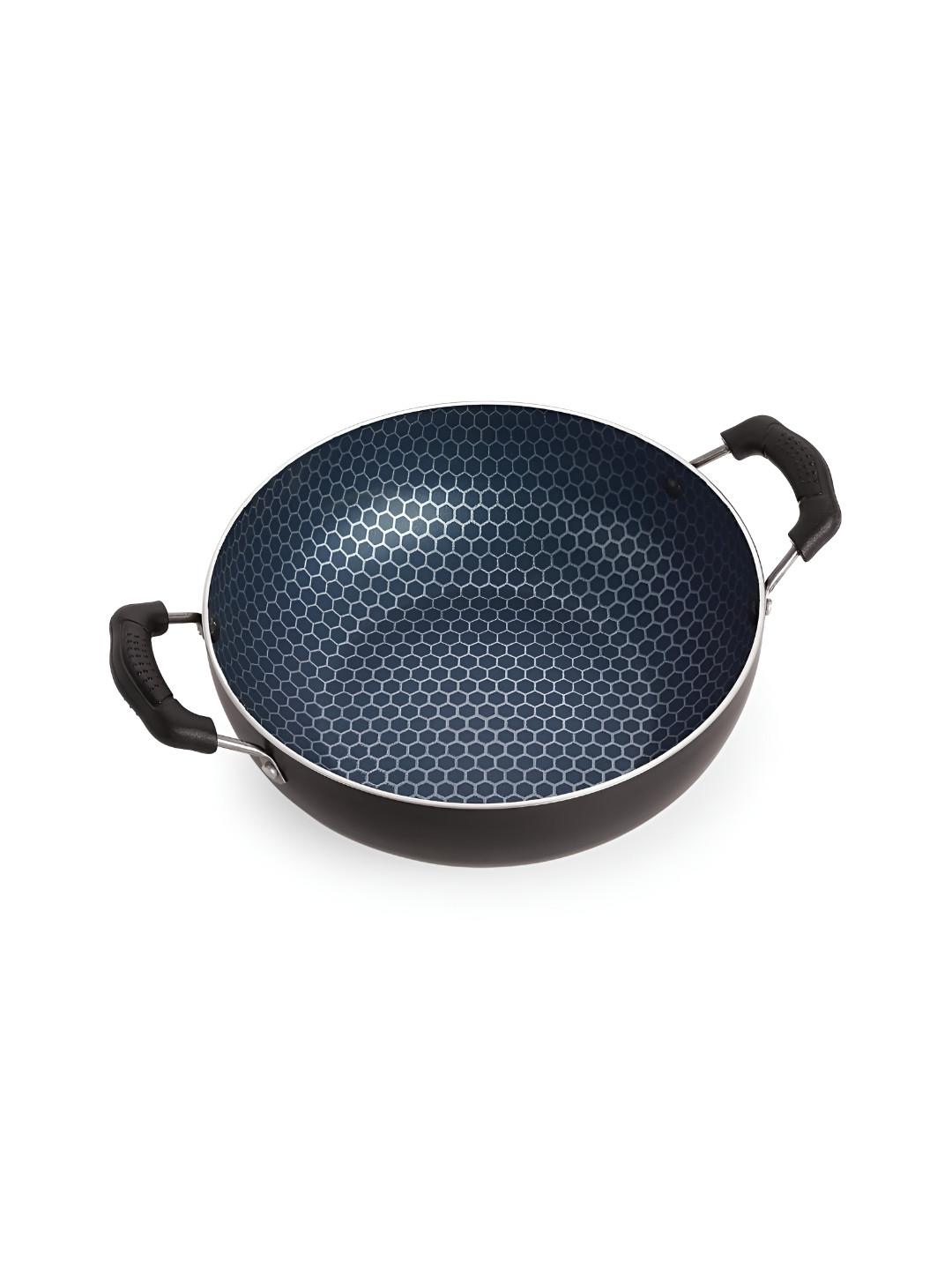 NIRLON Black Aluminium Dishwasher Safe Kadhai 1.8 Ltr