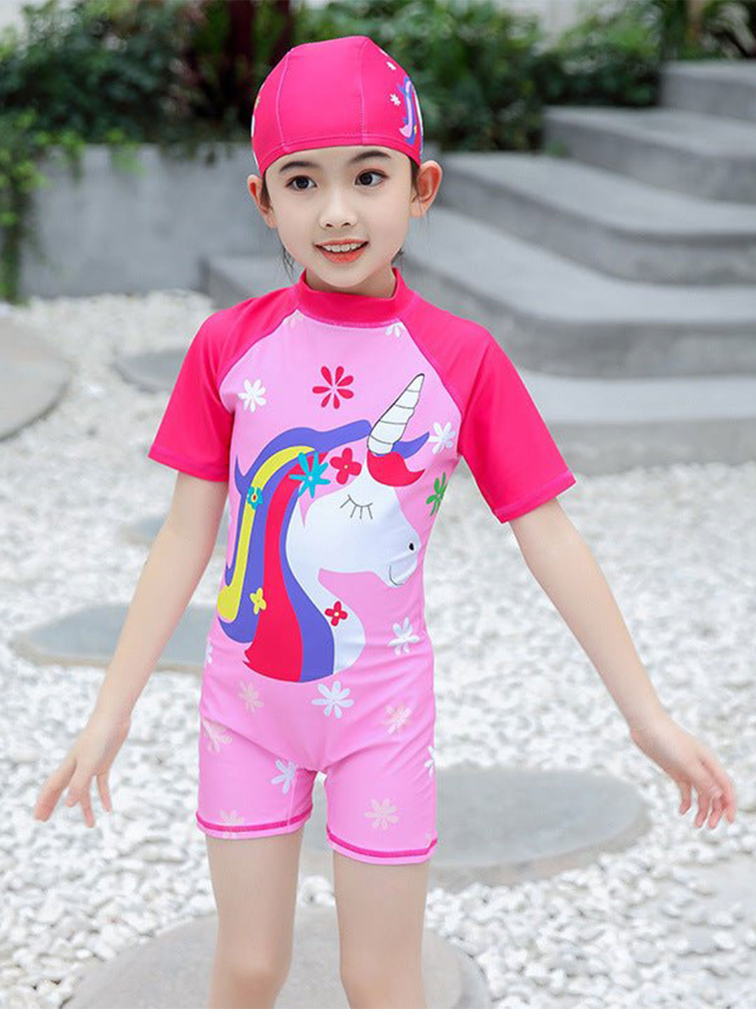 The Mom Store Unicorn Wonder Girls Swimsuit