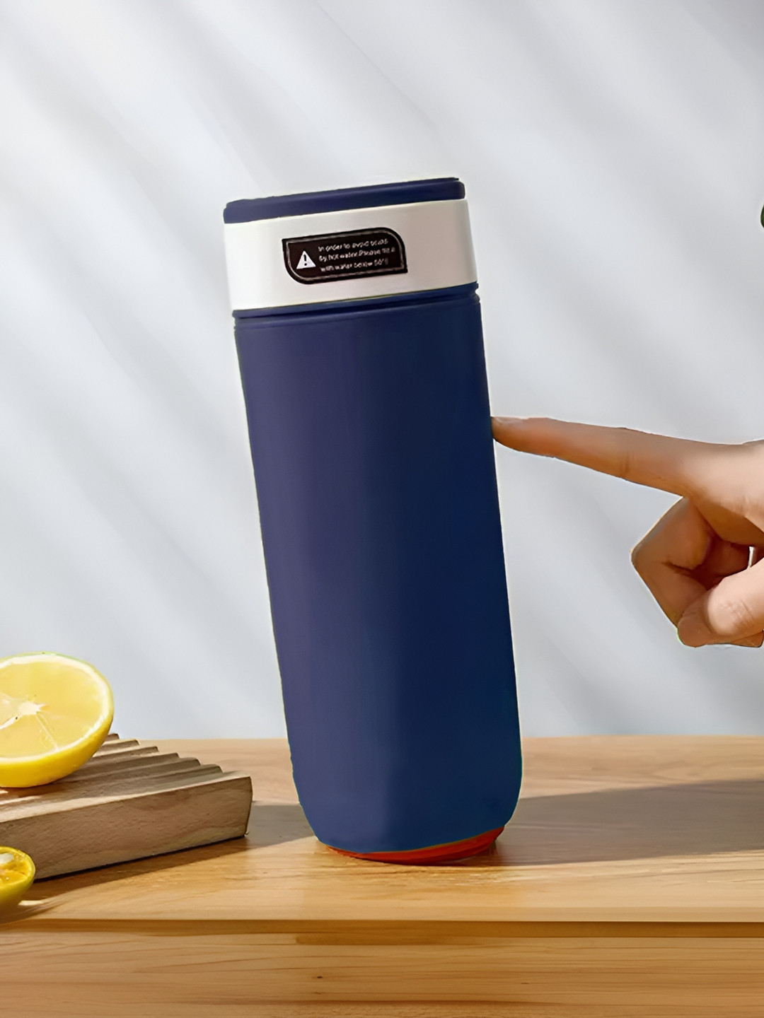 The Better Home Love You To Moon Back Blue Stainless Steel Handmade Mug-480ml