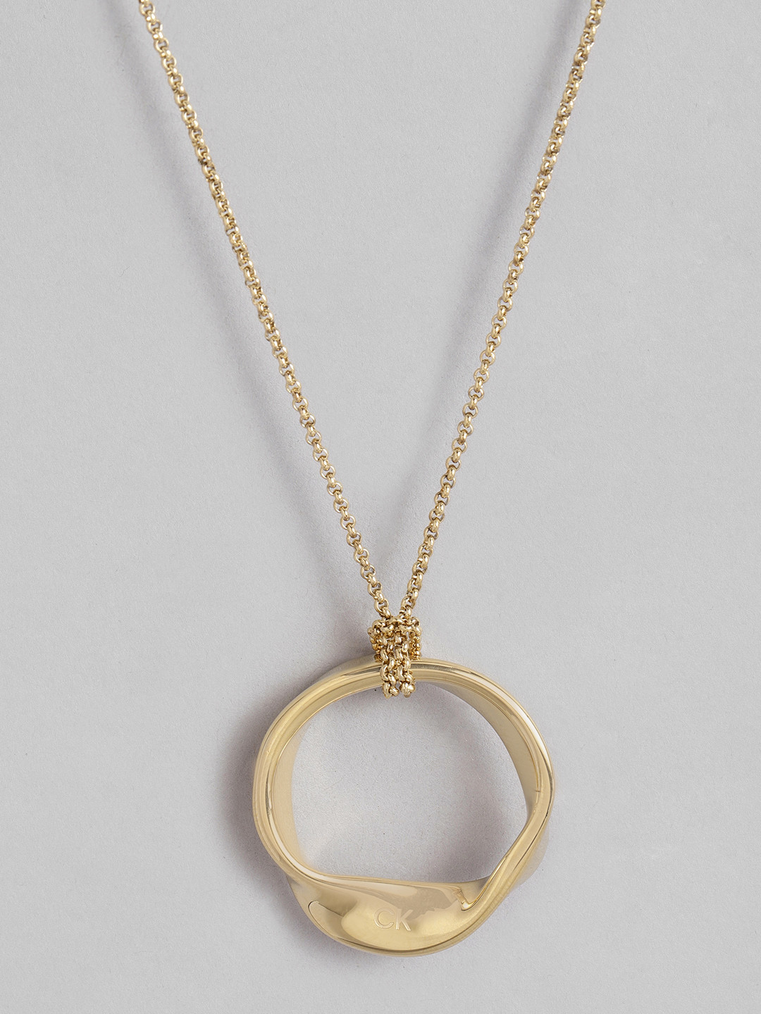 Calvin Klein Brass-Plated Quirky Pendant with Chain