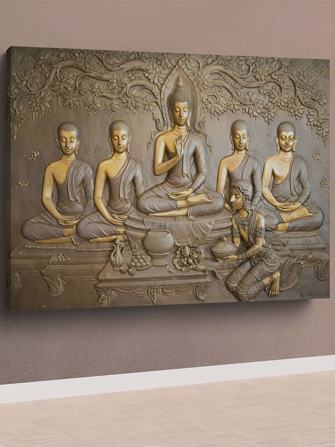 CLAWCRAFTS Wood Wall Rectangle Paintings Wall Art - 24x36In