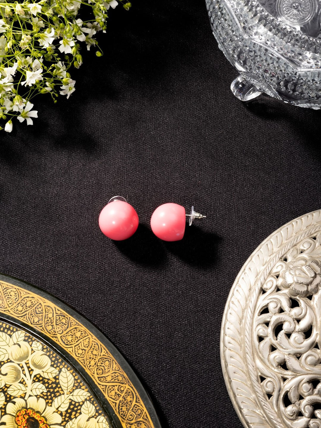 Niscka Circular Studs Earrings