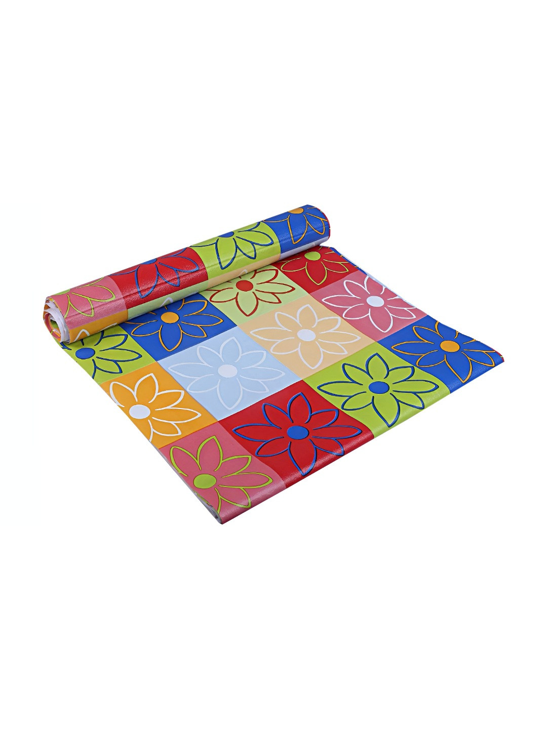REVEXO Green & Blue Printed Water-Resistant Shelf Liner
