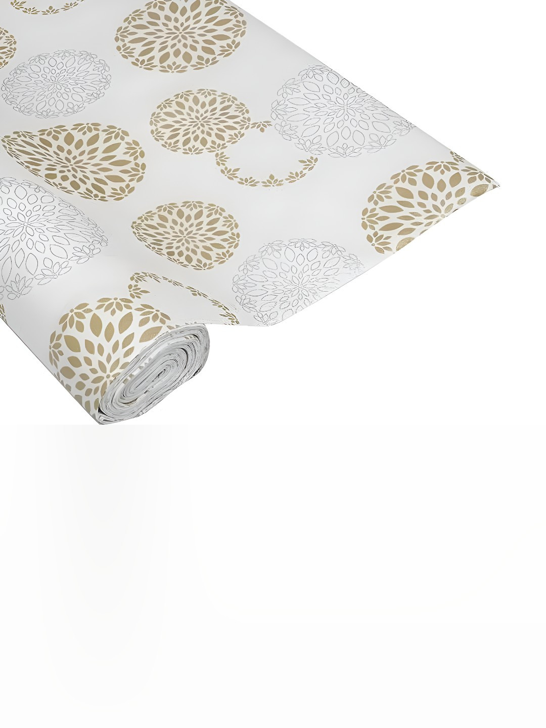 REVEXO White & Beige Printed Water-Resistant Shelf Liner